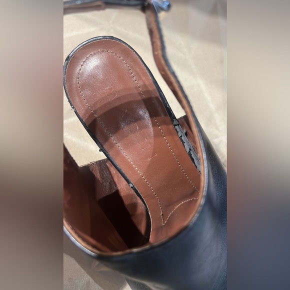 Marni Black Leather Heels with Silver Block Heel size EU37 - Picture 4 of 9